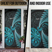 Personalised New Zealand Darts Door Cover Happiness Is A Tight Threesome Maori Paua Shell LT14 - Polynesian Pride