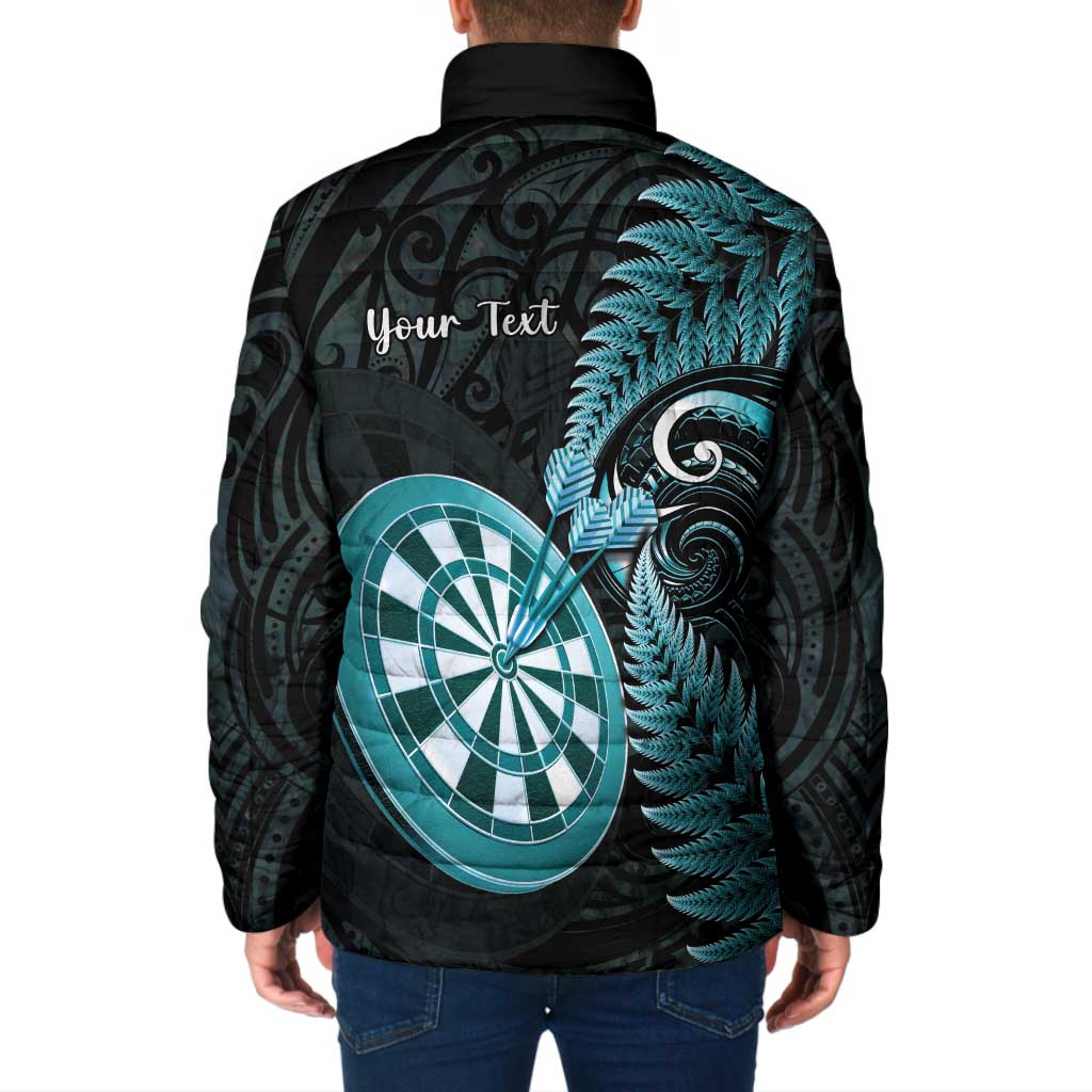 Personalised New Zealand Darts Padded Jacket Happiness Is A Tight Threesome Maori Paua Shell LT14 - Polynesian Pride
