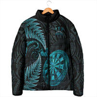 Personalised New Zealand Darts Padded Jacket Happiness Is A Tight Threesome Maori Paua Shell LT14 - Polynesian Pride