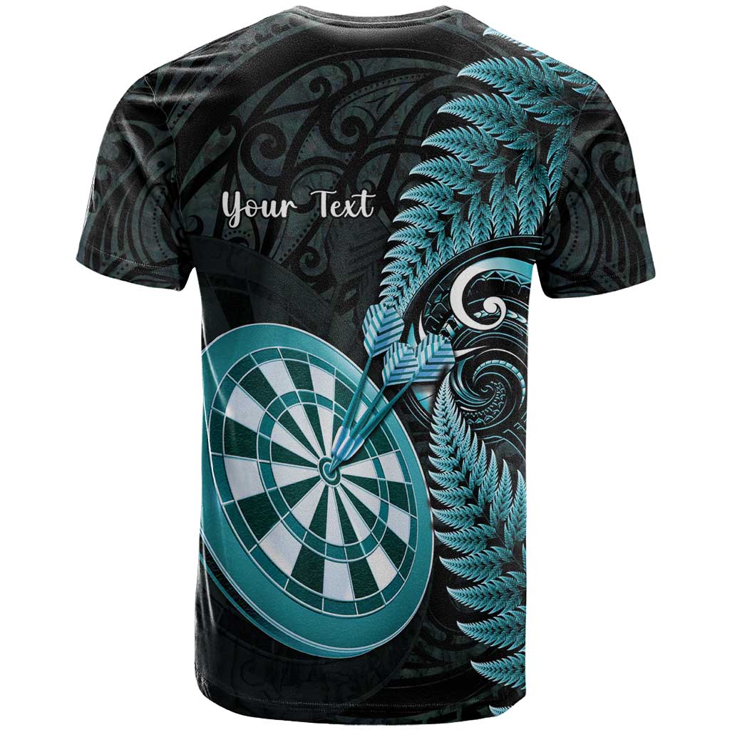 Personalised New Zealand Darts T Shirt Happiness Is A Tight Threesome Maori Paua Shell LT14 - Polynesian Pride
