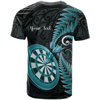 Personalised New Zealand Darts T Shirt Happiness Is A Tight Threesome Maori Paua Shell LT14 - Polynesian Pride