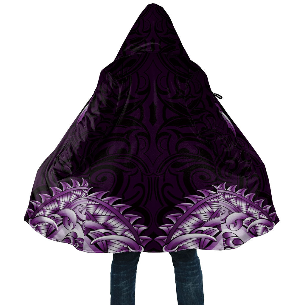 New Zealand Ta Moko Cloak Aotearoa Maori Chest Tattoo Purple LT14 Unisex Purple - Polynesian Pride