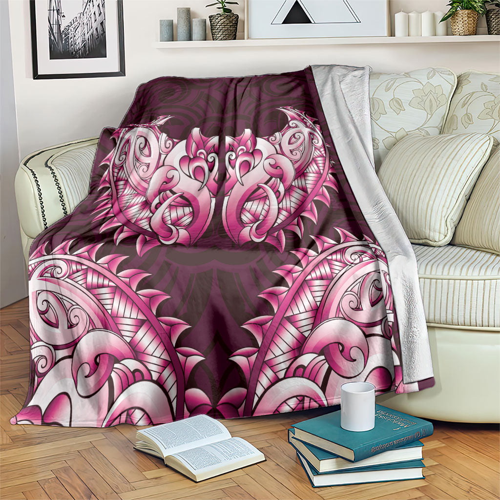 New Zealand Ta Moko Blanket Aotearoa Maori Chest Tattoo Pink LT14 Pink - Polynesian Pride