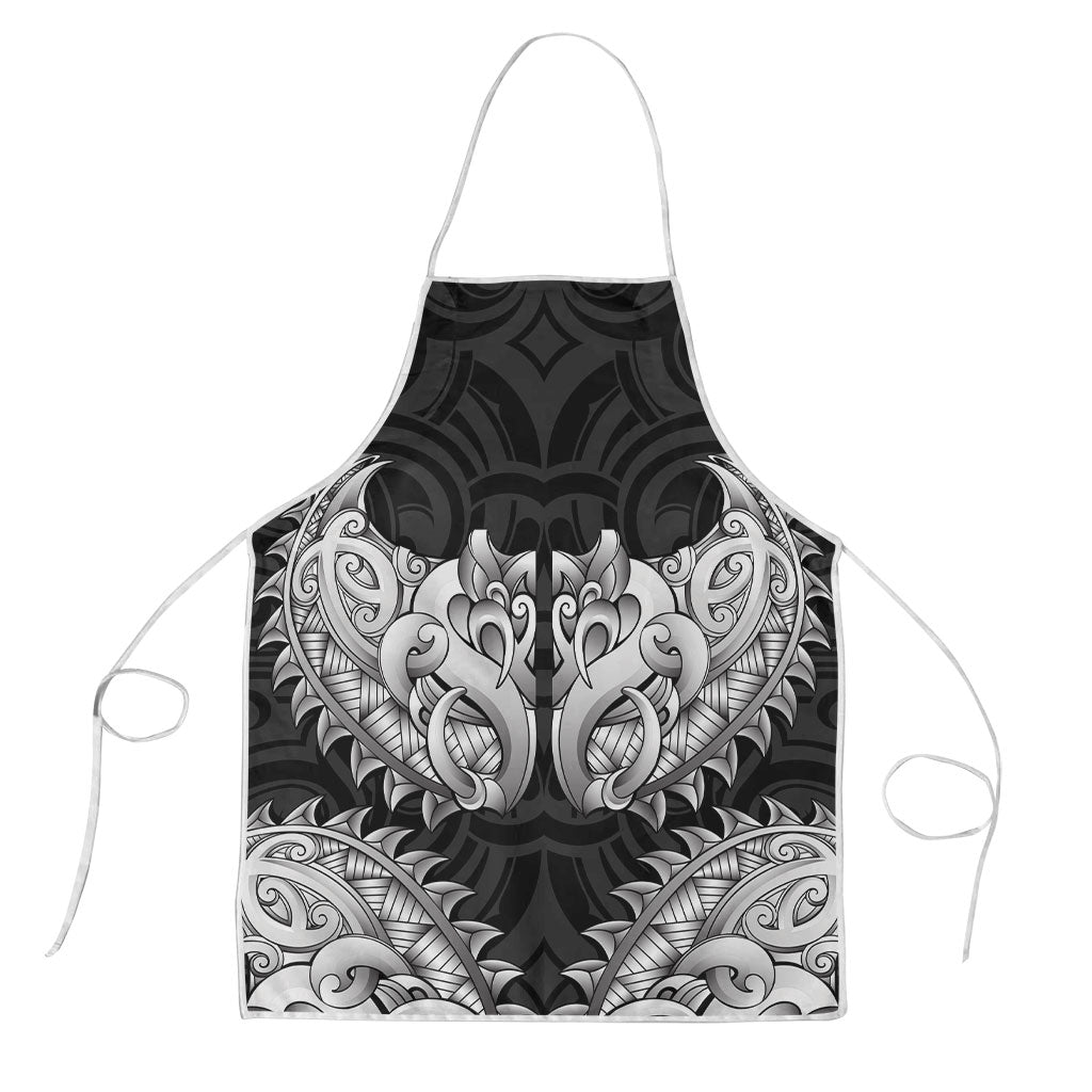 New Zealand Ta Moko Apron Aotearoa Maori Chest Tattoo Black LT14 Black - Polynesian Pride