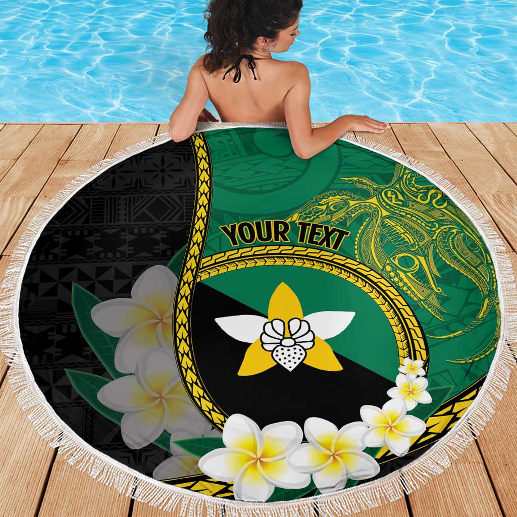 Personalised PNG Enga Provins Beach Blanket Papua New Guinea Plumeria Melanesian Pattern LT14 - Polynesian Pride