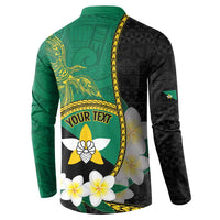 Personalised PNG Enga Provins Button Sweatshirt Papua New Guinea Plumeria Melanesian Pattern LT14 - Polynesian Pride