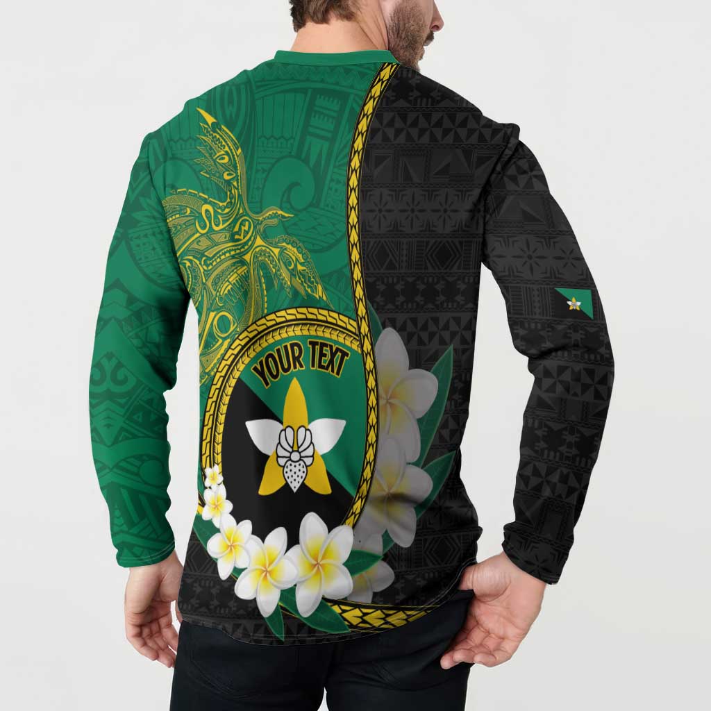 Personalised PNG Enga Provins Button Sweatshirt Papua New Guinea Plumeria Melanesian Pattern LT14 - Polynesian Pride