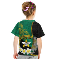 Personalised PNG Enga Provins Kid T Shirt Papua New Guinea Plumeria Melanesian Pattern LT14 - Polynesian Pride