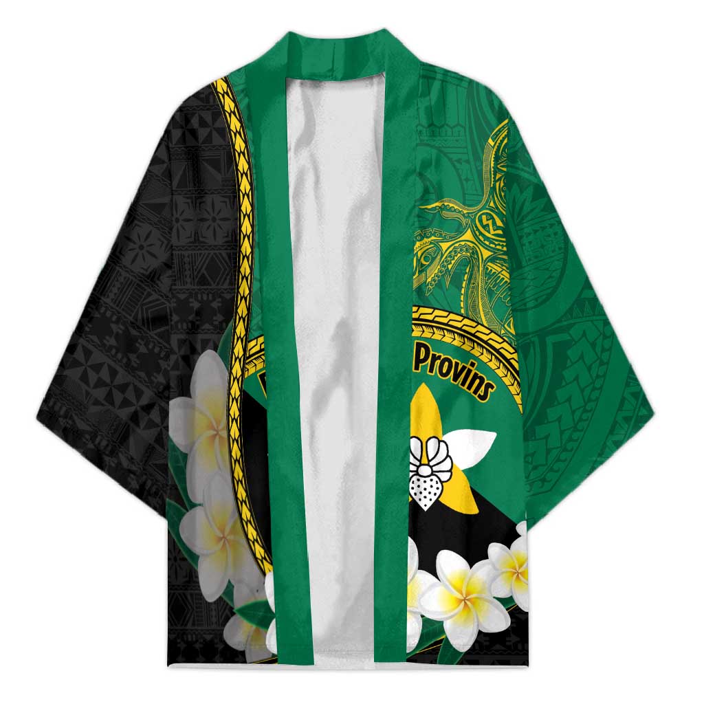 Personalised PNG Enga Provins Kimono Papua New Guinea Plumeria Melanesian Pattern LT14 Unisex Black - Polynesian Pride