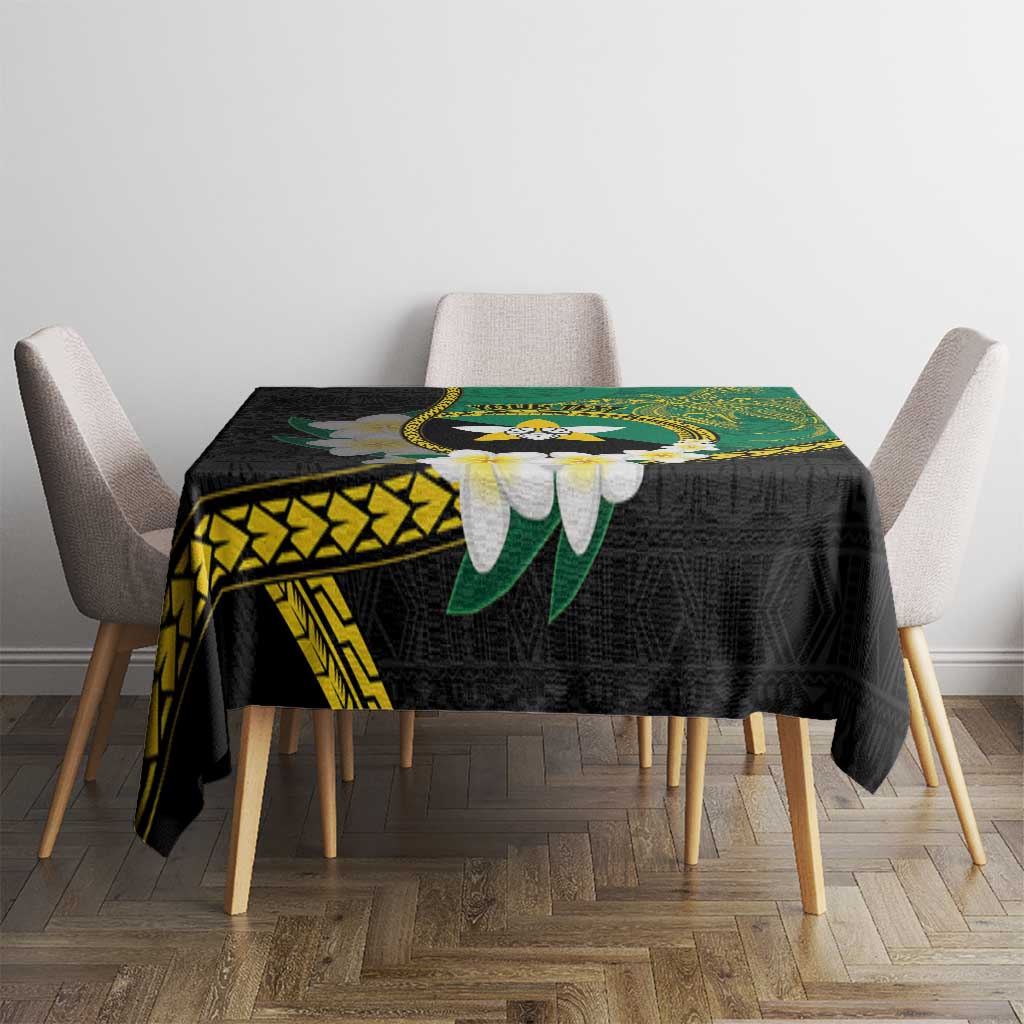 Personalised PNG Enga Provins Tablecloth Papua New Guinea Plumeria Melanesian Pattern LT14 - Polynesian Pride
