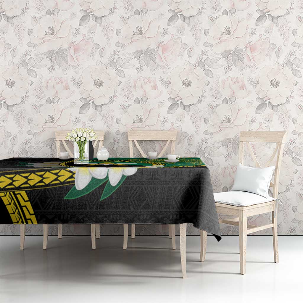 Personalised PNG Enga Provins Tablecloth Papua New Guinea Plumeria Melanesian Pattern LT14 - Polynesian Pride