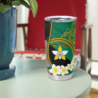 Personalised PNG Enga Provins Tumbler Cup Papua New Guinea Plumeria Melanesian Pattern LT14 - Polynesian Pride