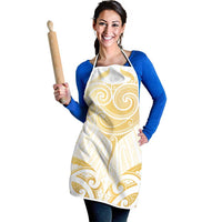 Gold White New Zealand Manta Ray Apron Aotearoa Maori Haehae LT14 - Polynesian Pride