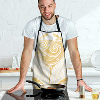 Gold White New Zealand Manta Ray Apron Aotearoa Maori Haehae LT14 - Polynesian Pride