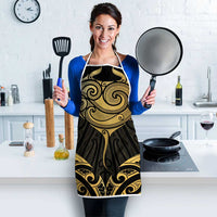 Gold Black New Zealand Manta Ray Apron Aotearoa Maori Haehae LT14 - Polynesian Pride