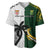 South Africa And Fiji Rugby Baseball Jersey 2023 World Cup Fijian Tapa With Kente Pattern LT14 Green - Polynesian Pride