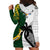 South Africa And Fiji Rugby Hoodie Dress 2023 World Cup Fijian Tapa With Kente Pattern LT14 - Polynesian Pride