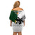 South Africa And Fiji Rugby Off Shoulder Short Dress 2023 World Cup Fijian Tapa With Kente Pattern LT14 - Polynesian Pride