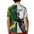 Custom South Africa And Fiji Rugby Kid Polo Shirt 2023 World Cup Fijian Tapa With Kente Pattern LT14 - Polynesian Pride