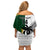 Custom South Africa And Fiji Rugby Off Shoulder Short Dress 2023 World Cup Fijian Tapa With Kente Pattern LT14 - Polynesian Pride