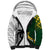 Custom South Africa And Fiji Rugby Sherpa Hoodie 2023 World Cup Fijian Tapa With Kente Pattern LT14 Unisex Green - Polynesian Pride