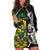 South Africa And Aotearoa Rugby Hoodie Dress 2023 Springboks Kente Combine All Black Maori Fern LT14 Green - Polynesian Pride