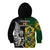 South Africa And Aotearoa Rugby Kid Hoodie 2023 Springboks Kente Combine All Black Maori Fern LT14 - Polynesian Pride