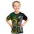 South Africa And Aotearoa Rugby Kid T Shirt 2023 Springboks Kente Combine All Black Maori Fern LT14 Green - Polynesian Pride