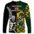 South Africa And Aotearoa Rugby Long Sleeve Shirt 2023 Springboks Kente Combine All Black Maori Fern LT14 - Polynesian Pride