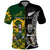 South Africa And Aotearoa Rugby Polo Shirt 2023 Springboks Kente Combine All Black Maori Fern LT14 Green - Polynesian Pride