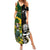 South Africa And Aotearoa Rugby Summer Maxi Dress 2023 Springboks Kente Combine All Black Maori Fern LT14 Women Green - Polynesian Pride