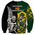 South Africa And Aotearoa Rugby Sweatshirt 2023 Springboks Kente Combine All Black Maori Fern LT14 - Polynesian Pride