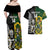 Custom South Africa And Aotearoa Rugby Couples Matching Off Shoulder Maxi Dress and Hawaiian Shirt 2023 Springboks Kente Combine All Black Maori Fern LT14 - Polynesian Pride