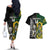 Custom South Africa And Aotearoa Rugby Couples Matching Off The Shoulder Long Sleeve Dress and Hawaiian Shirt 2023 Springboks Kente Combine All Black Maori Fern LT14 - Polynesian Pride