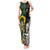 Custom South Africa And Aotearoa Rugby Tank Maxi Dress 2023 Springboks Kente Combine All Black Maori Fern LT14 Women Green - Polynesian Pride