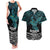 New Zealand Sulphur-crested Cockatoo Couples Matching Tank Maxi Dress and Hawaiian Shirt Aotearoa Maori Mix Paua Shell