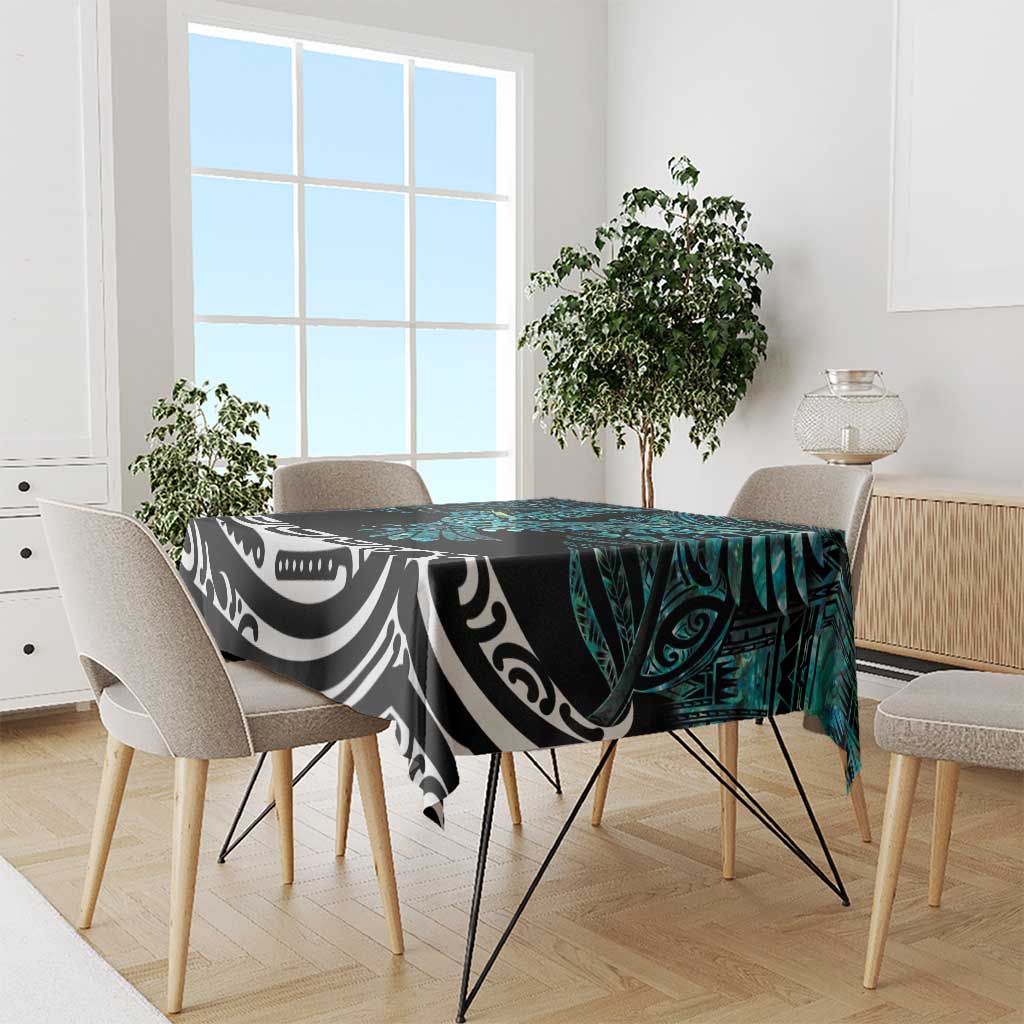 New Zealand Sulphur-crested Cockatoo Tablecloth Aotearoa Maori Mix Paua Shell LT14 - Polynesian Pride