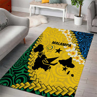 Malampa Province Area Rug Vanuatu Map - Plumeria Flag Color LT14 - Polynesian Pride
