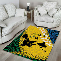 Malampa Province Area Rug Vanuatu Map - Plumeria Flag Color LT14 - Polynesian Pride