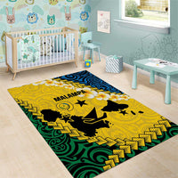 Malampa Province Area Rug Vanuatu Map - Plumeria Flag Color LT14 - Polynesian Pride