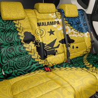 Malampa Province Back Car Seat Cover Vanuatu Map - Plumeria Flag Color LT14 - Polynesian Pride