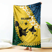 Malampa Province Blanket Vanuatu Map - Plumeria Flag Color LT14 - Polynesian Pride