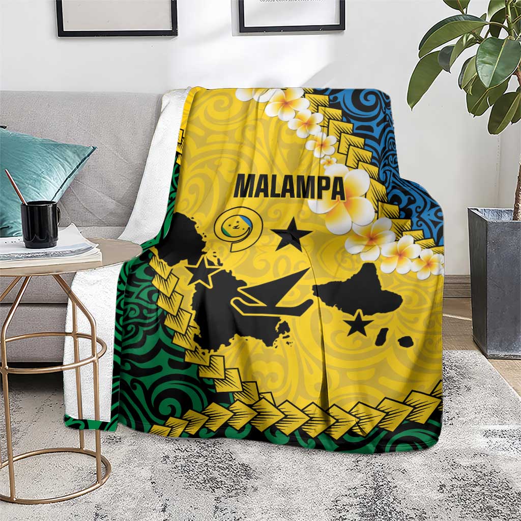 Malampa Province Blanket Vanuatu Map - Plumeria Flag Color LT14 - Polynesian Pride
