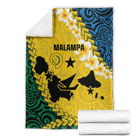 Malampa Province Blanket Vanuatu Map - Plumeria Flag Color LT14 - Polynesian Pride