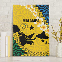 Malampa Province Canvas Wall Art Vanuatu Map - Plumeria Flag Color LT14 Without Frame Yellow - Polynesian Pride
