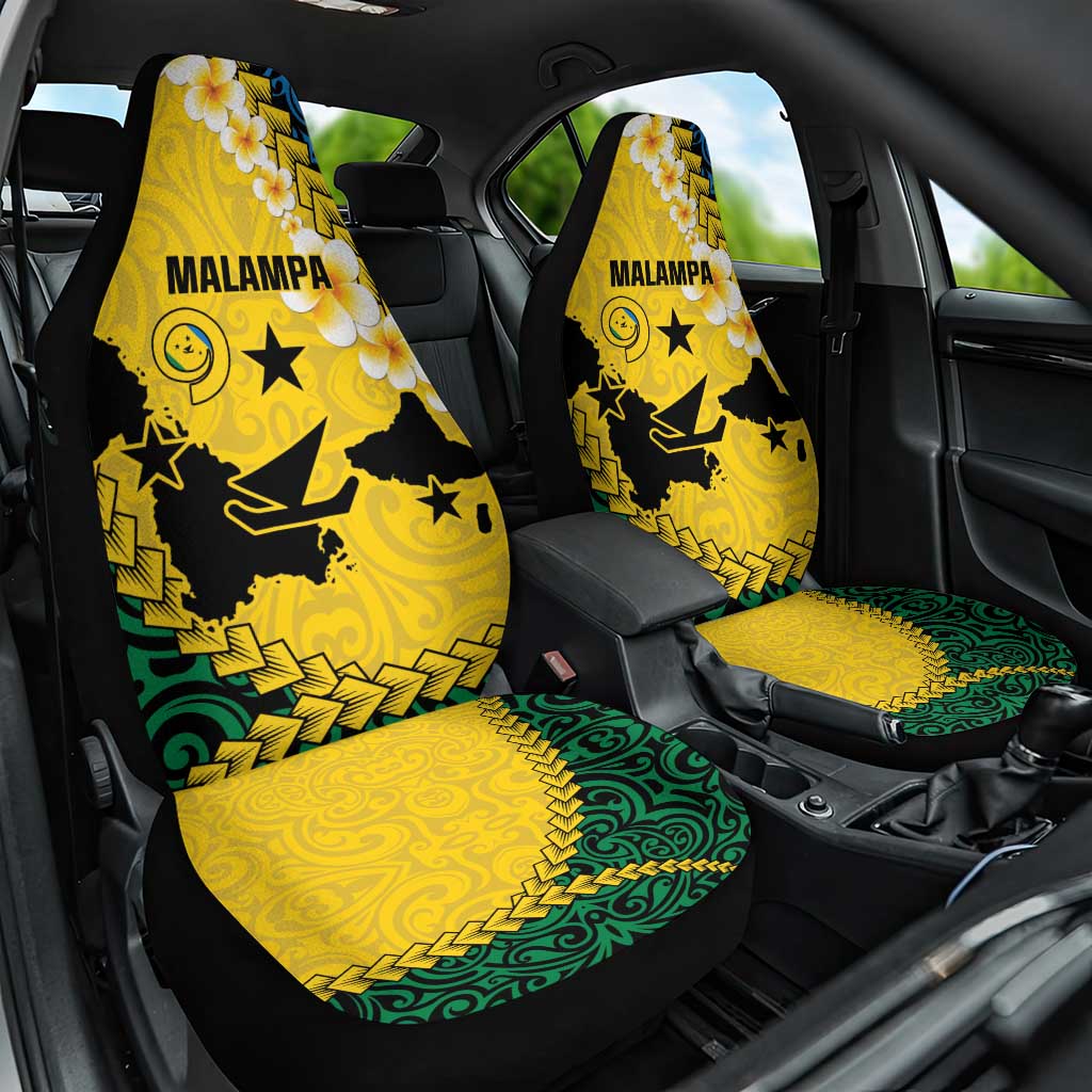 Malampa Province Car Seat Cover Vanuatu Map - Plumeria Flag Color LT14 One Size Yellow - Polynesian Pride