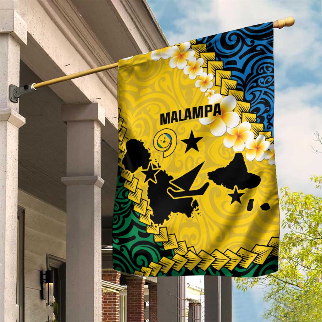 Malampa Province Garden Flag Vanuatu Map - Plumeria Flag Color LT14 House Flag Yellow - Polynesian Pride