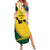 Malampa Province Summer Maxi Dress Vanuatu Map - Plumeria Flag Color