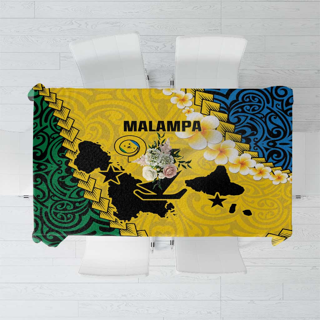 Malampa Province Tablecloth Vanuatu Map - Plumeria Flag Color