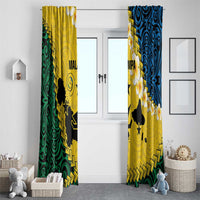 Malampa Province Window Curtain Vanuatu Map - Plumeria Flag Color LT14 - Polynesian Pride